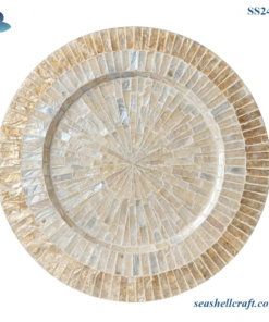 Handcrafted Mother of Pearl Mosaic Charger Plates-Wholesale